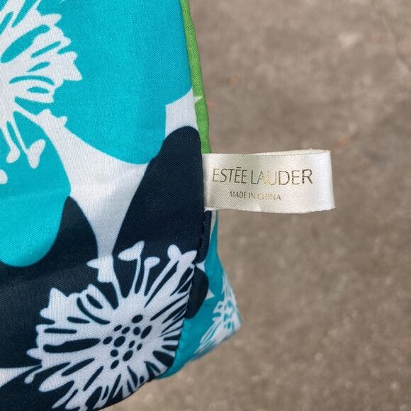 Estee Lauder Tropical Floral Tote Promotional Bag with Bamboo Handles - Picture 4 of 13